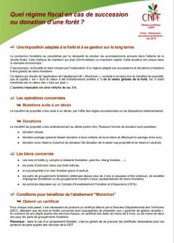 Fiche : régime fiscal succession et donation