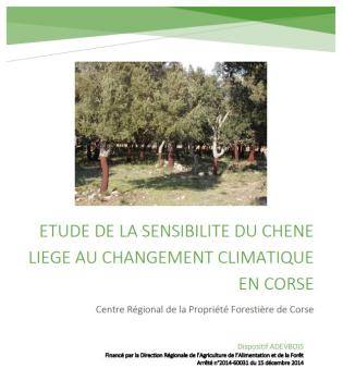 Etude de la sensibilité du chêne-liège face au changement climatique