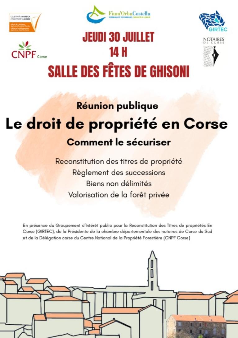 Réunion publique Ghisoni 2026